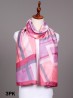 Color Plaid Design Silk Scarf 